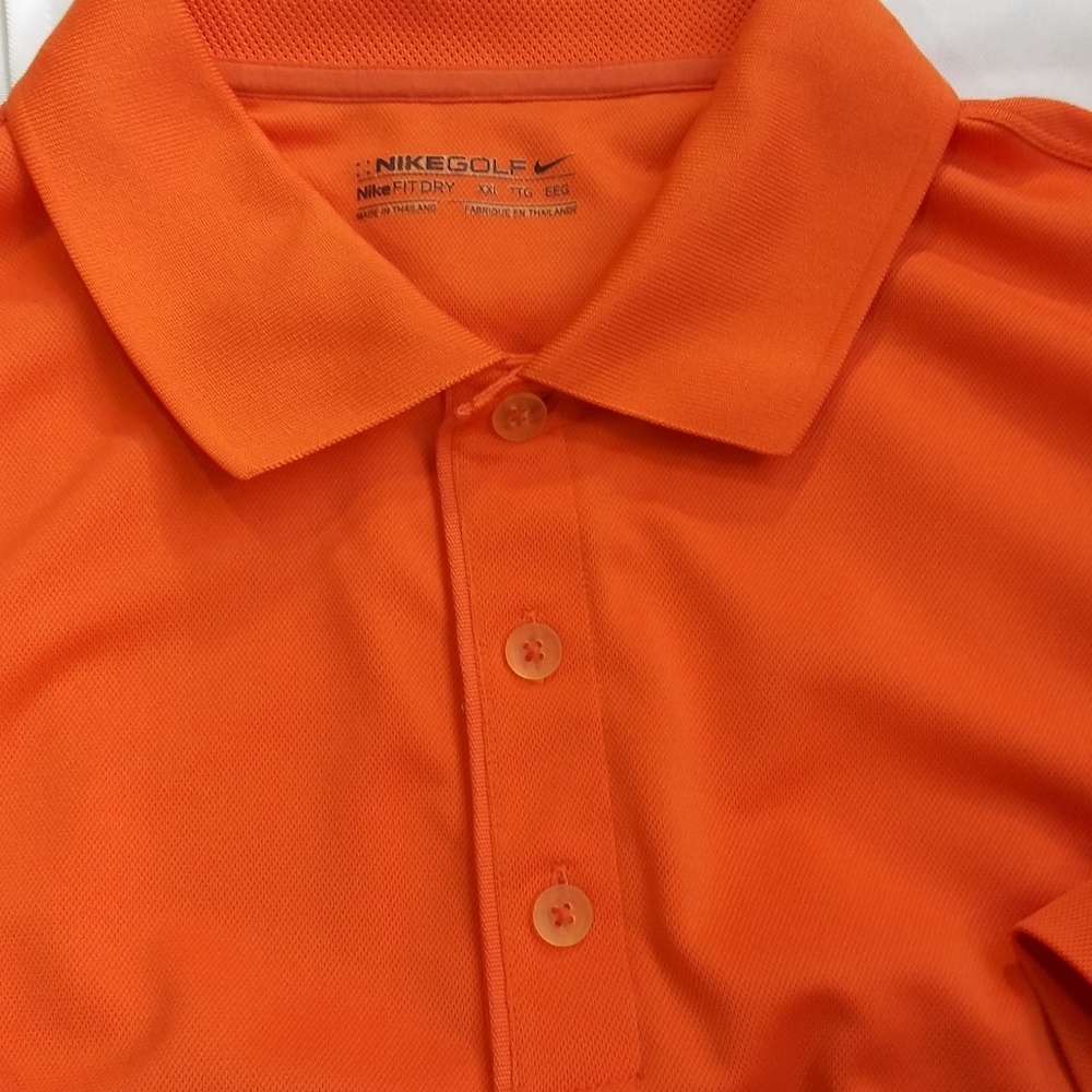 Nike Golf Fit Dry Orange Summer Polo 2XL EUC